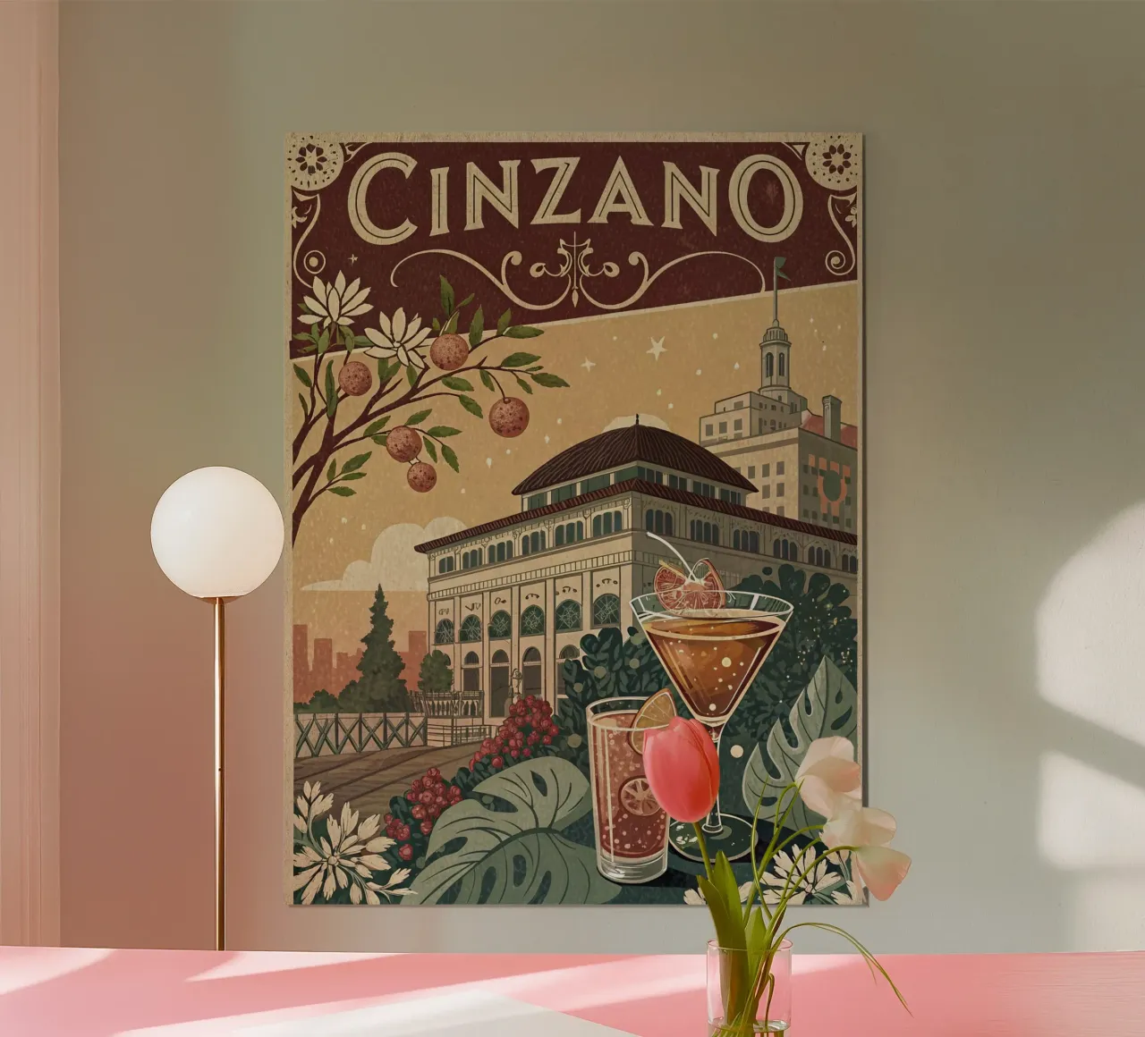 Cinzano vintage poster poster da 🎁 ARTVI-SHOP