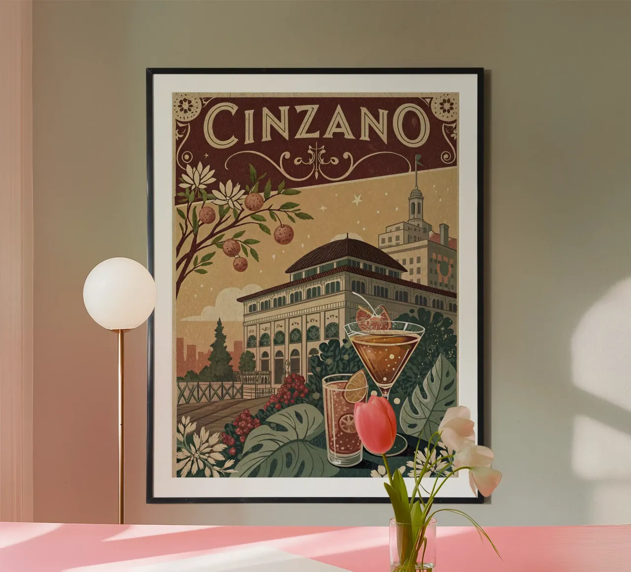 Cinzano vintage poster poster da 🎁 ARTVI-SHOP