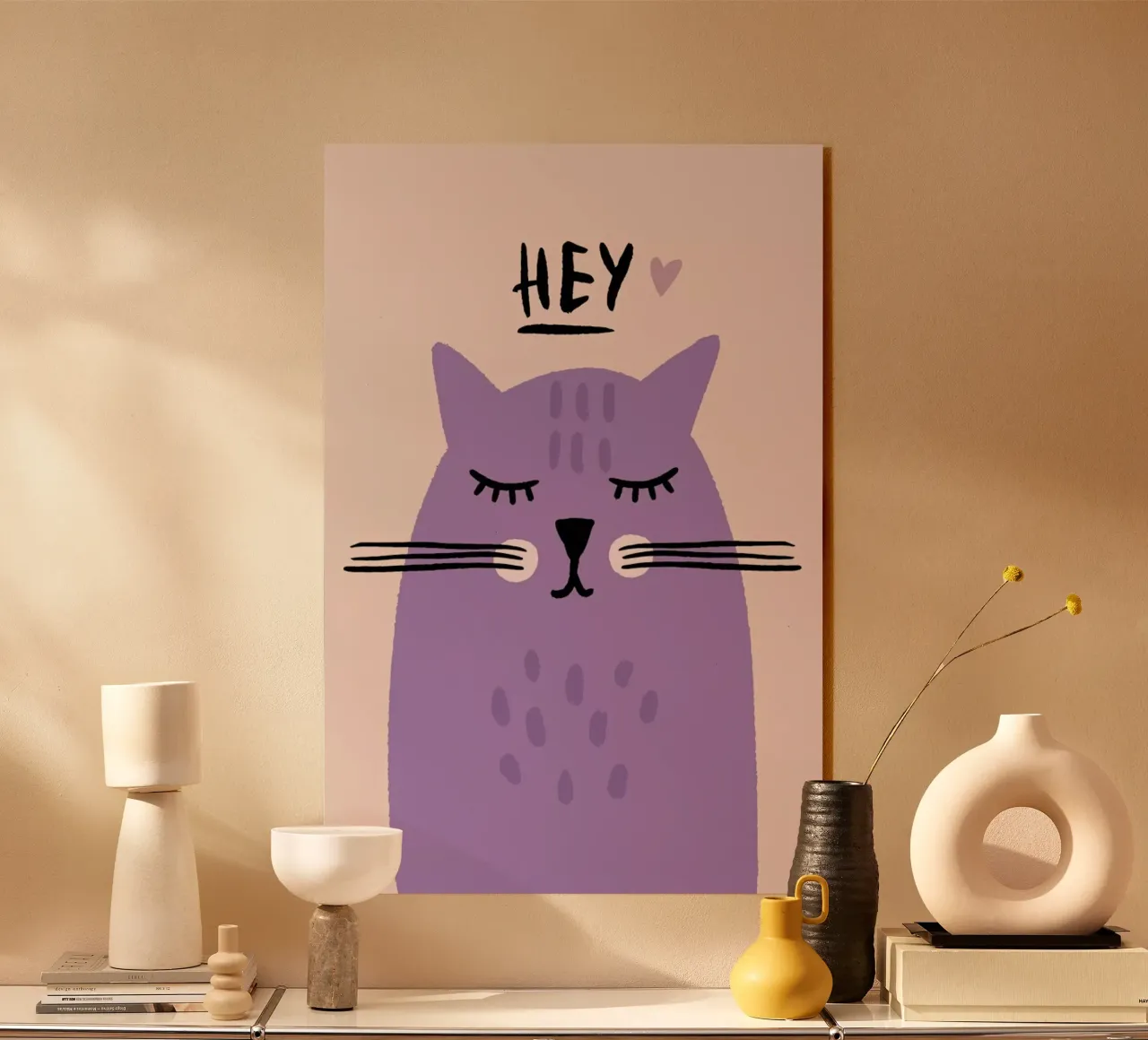 Feline Cute acryl van Little Flourishes