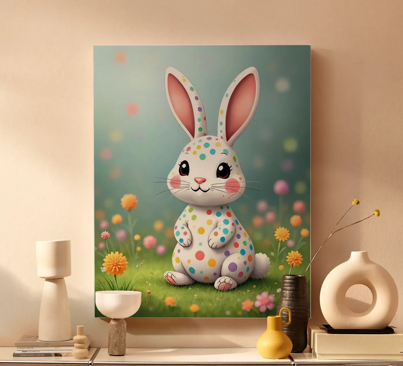 Hase_2 Leinwand von Tierisch bunt by LK