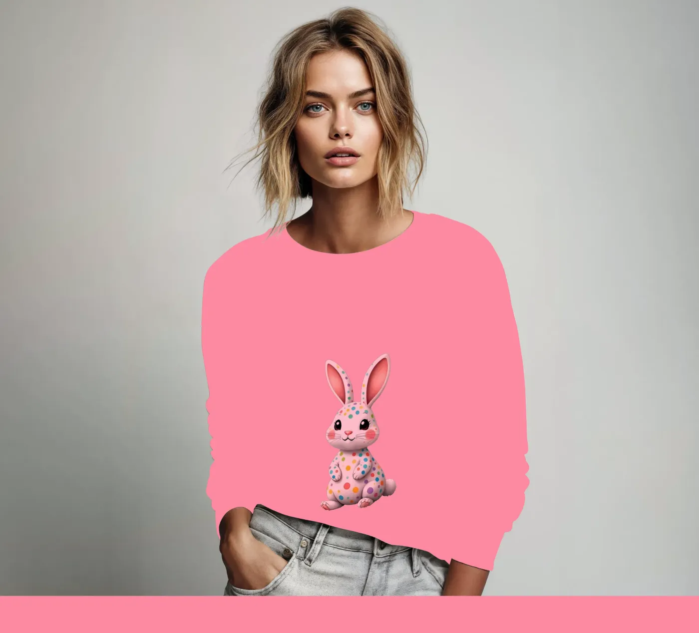 Hare_2a sweatshirt by Tierisch bunt by LK