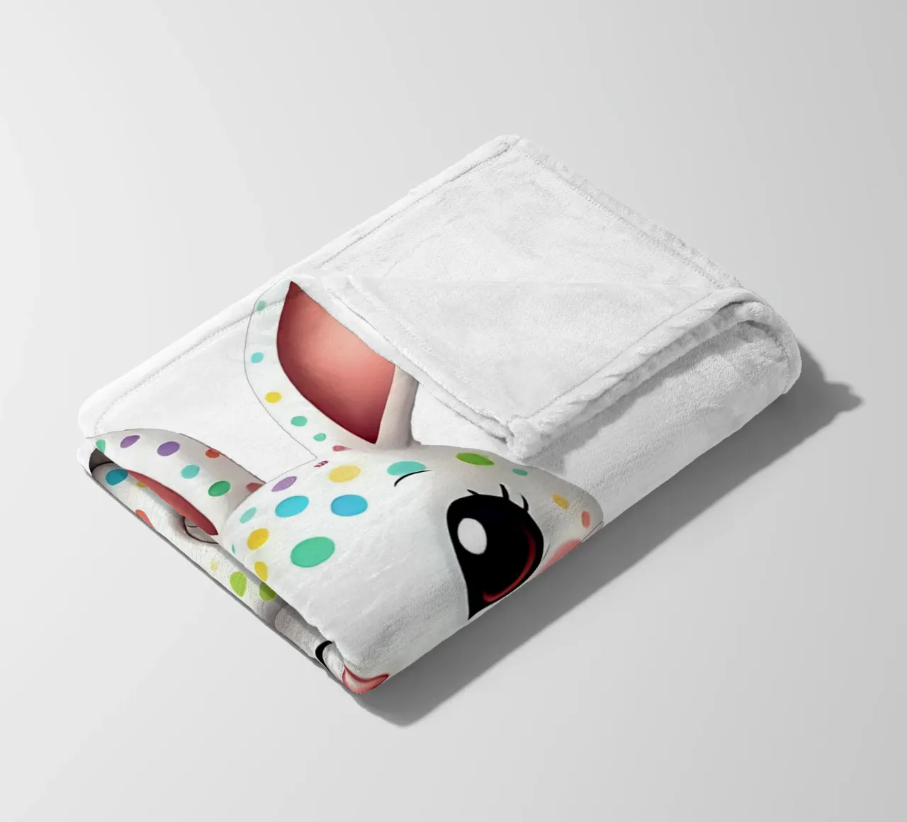 Hare_2a fleece blanket by Tierisch bunt by LK