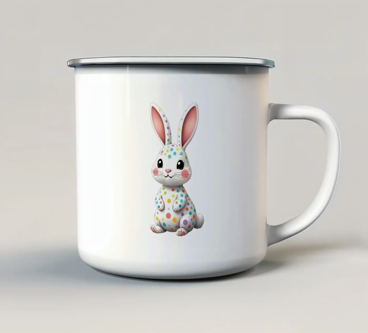 Hare_2a enamel mug by Tierisch bunt by LK