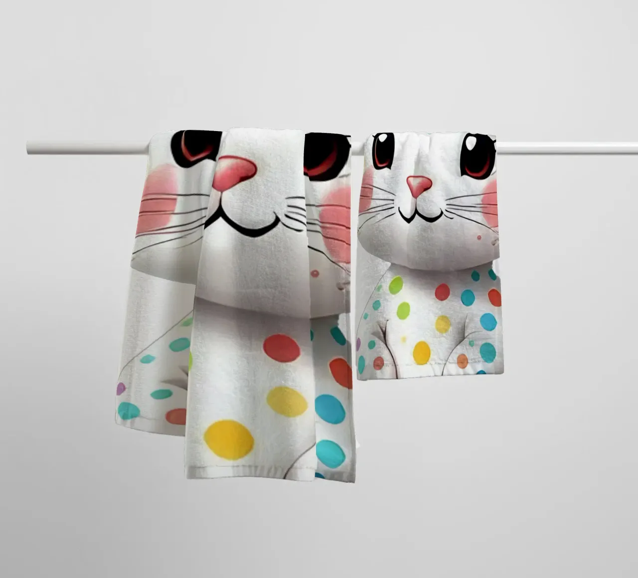 Haas_2a badhanddoek van Tierisch bunt by LK