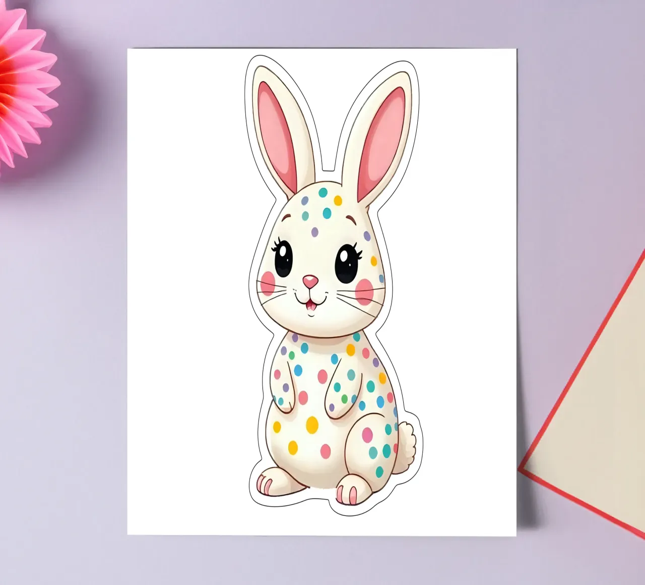 Hare_3a product.type.sticker-sheet common.byCreator Tierisch bunt by LK