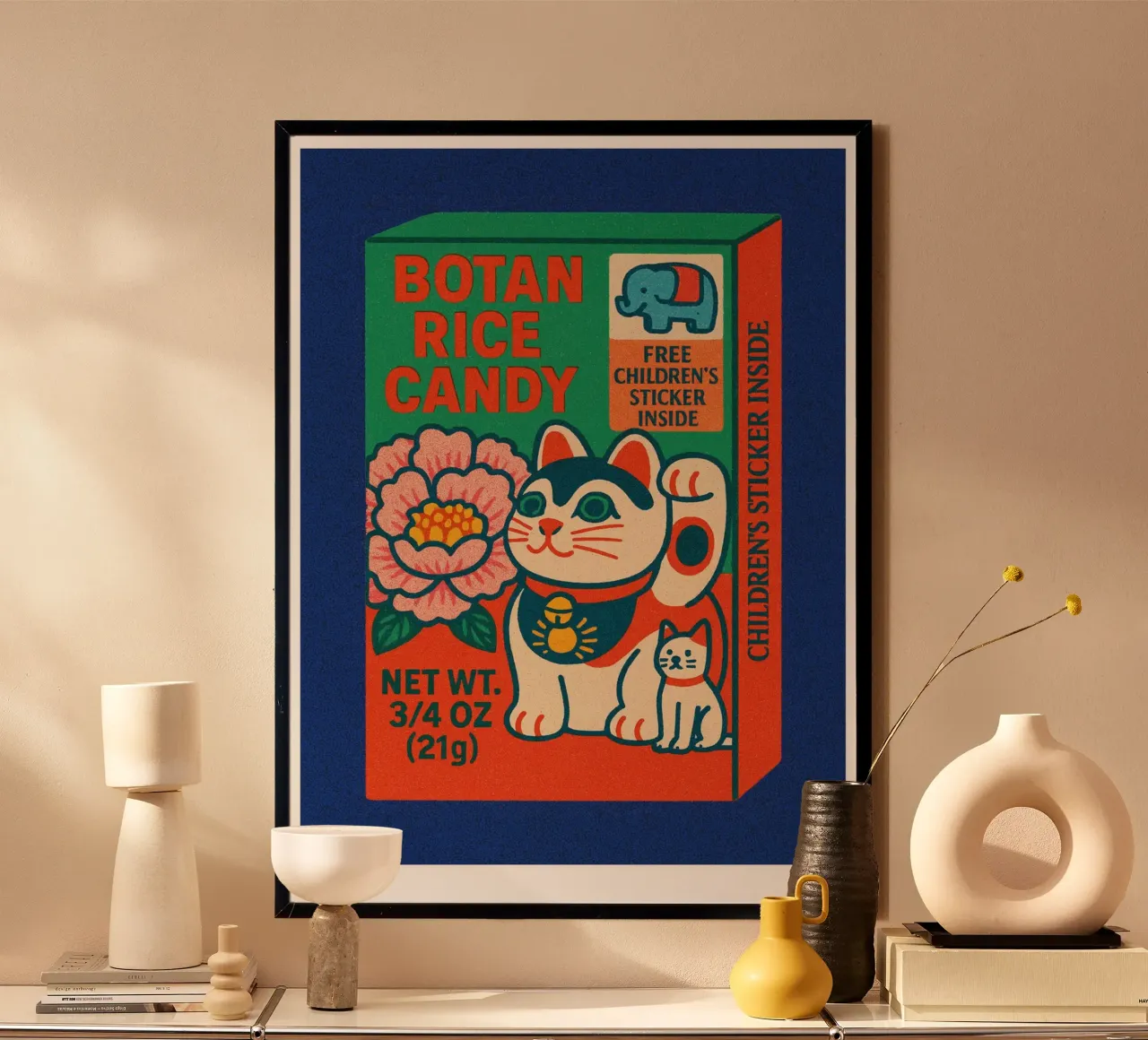 Risographie Kitchenprint "Eat The World" n. 3 poster con telaio in alluminio da typealive