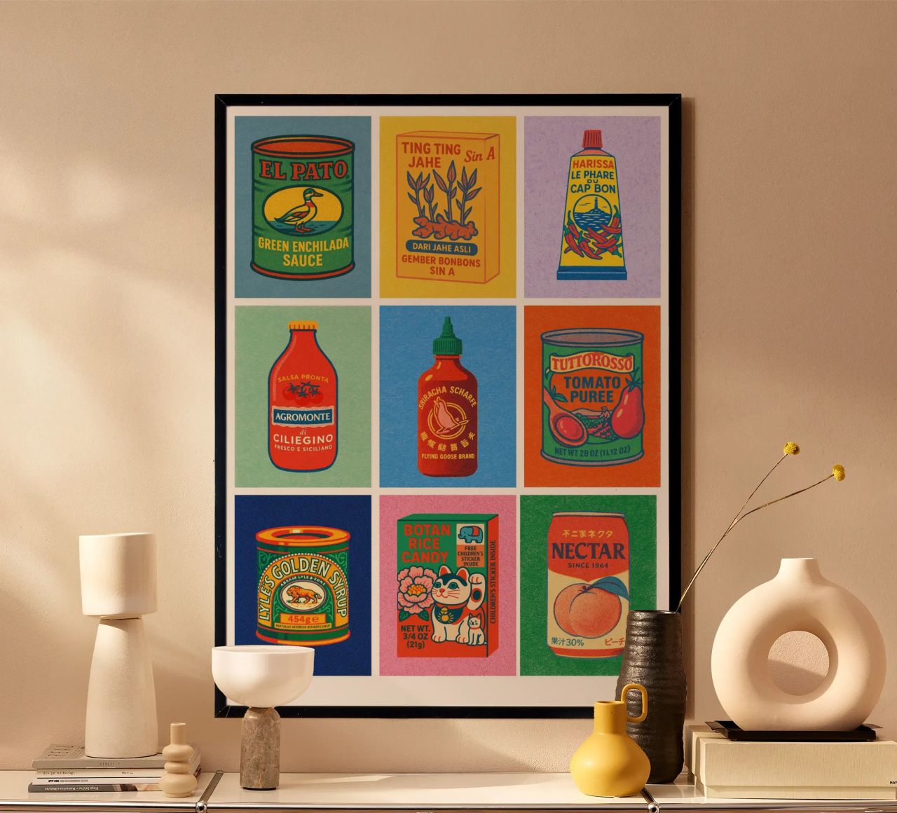 Risographie Kitchenprint "Eat The World" No. 1 poster by typealive