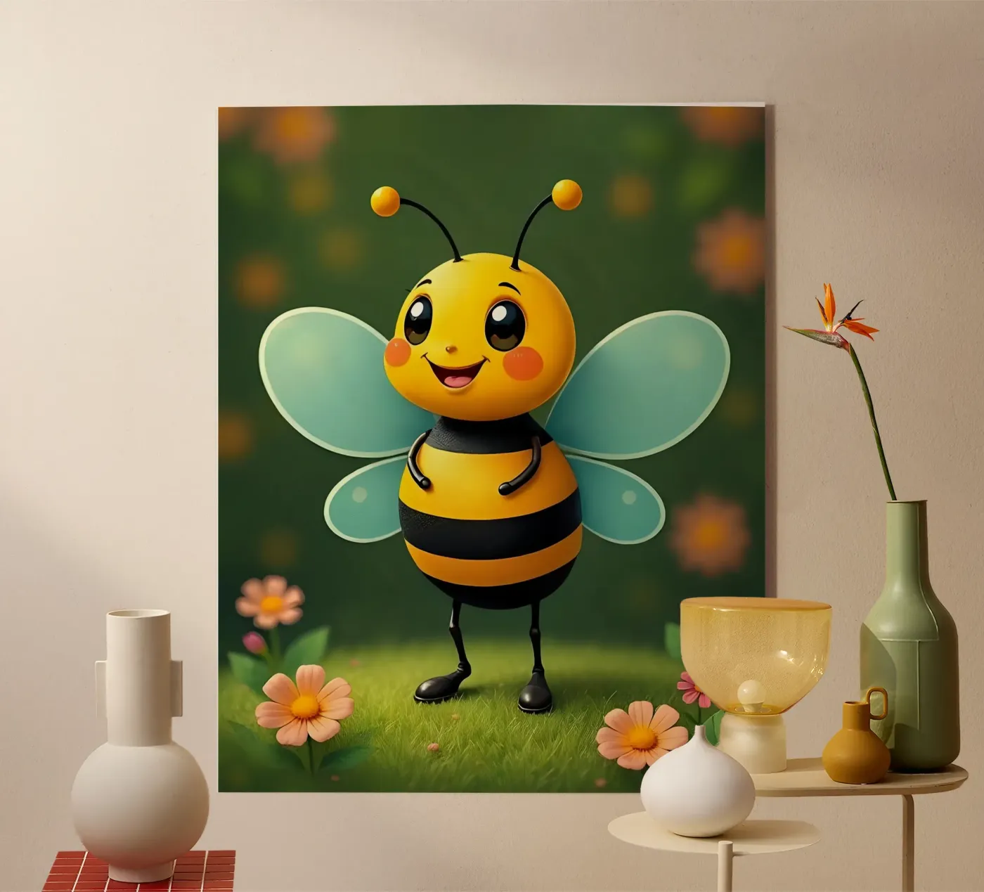 Biene_1 acryl van Tierisch bunt by LK
