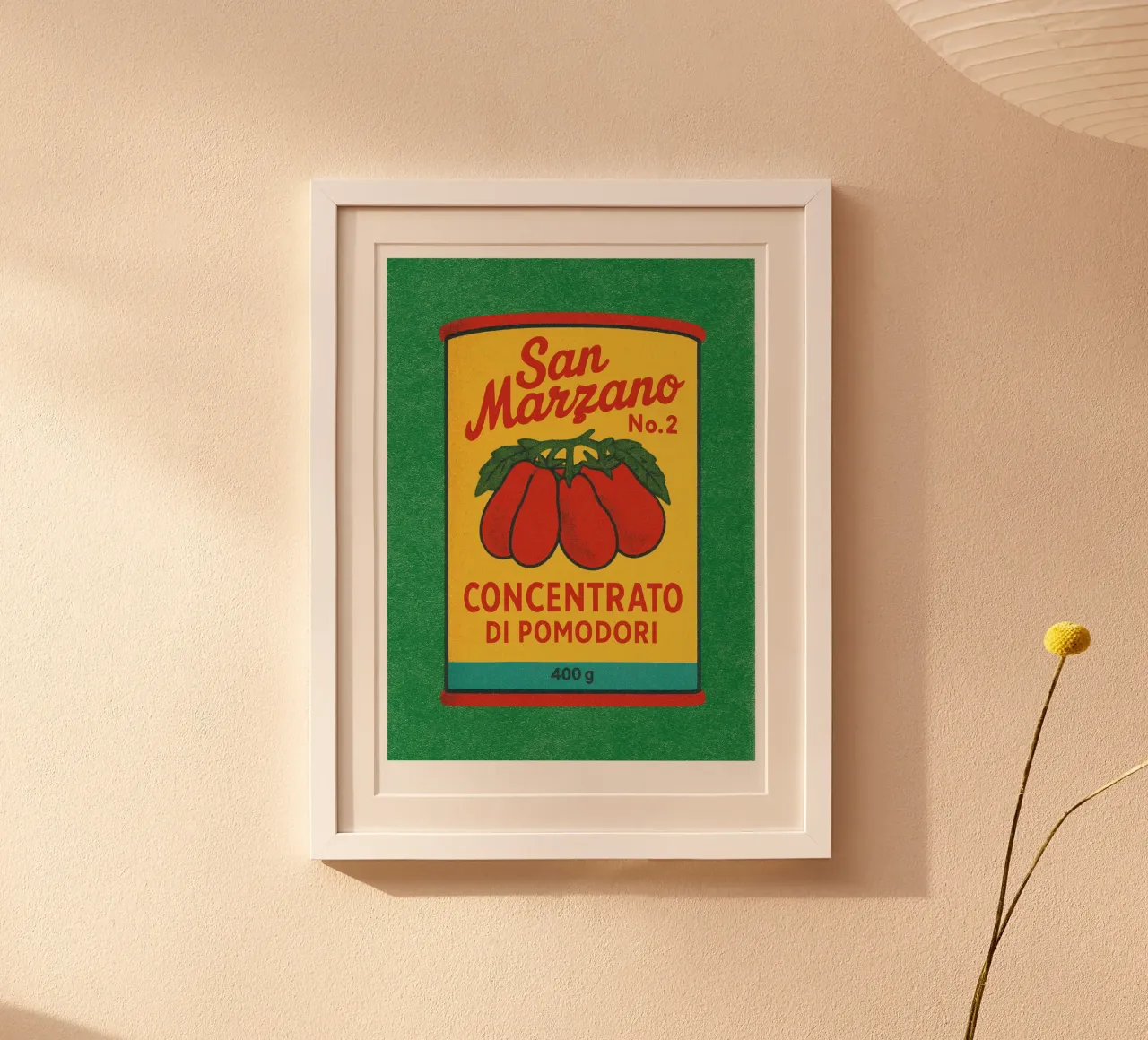 Risographie Kitchenprint "Eat The World" n. 11 poster con telaio in legno da typealive