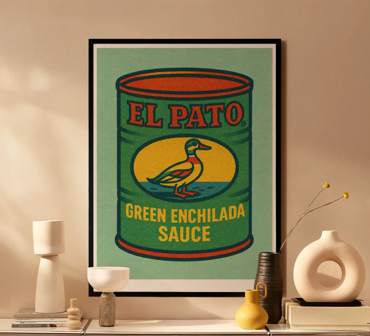 Risographie Kitchenprint "Eat The World" n. 12 poster con telaio in alluminio da typealive