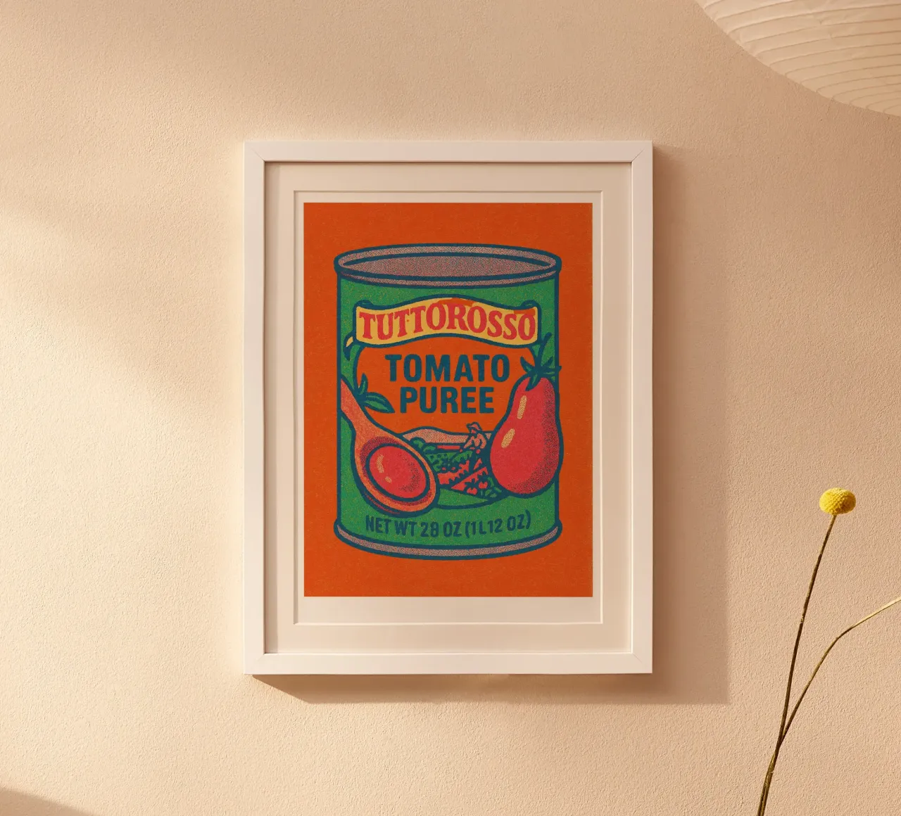 Risographie Kitchenprint "Eat The World" n. 14 poster con telaio in alluminio da typealive