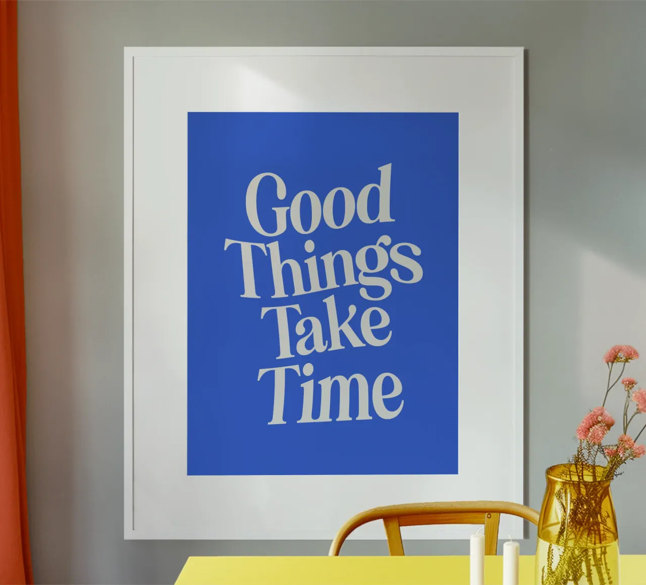 Gut Ding will Weile haben Glücklich Positiv Optimistisch Typografie Hahnemühle von THE MOTIVATED TYPE