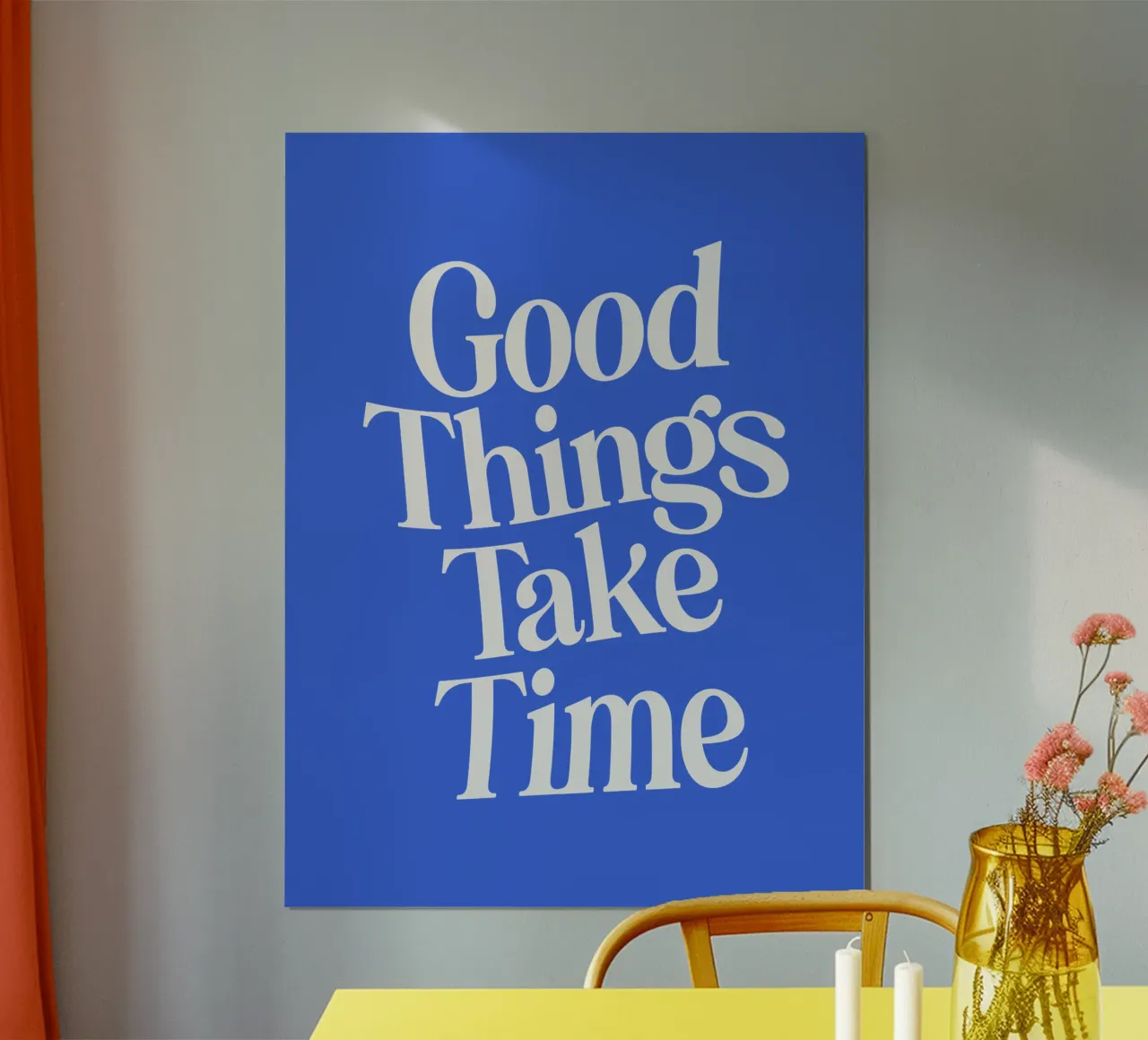 Gut Ding will Weile haben Glücklich Positiv Optimistisch Typografie Hahnemühle von THE MOTIVATED TYPE