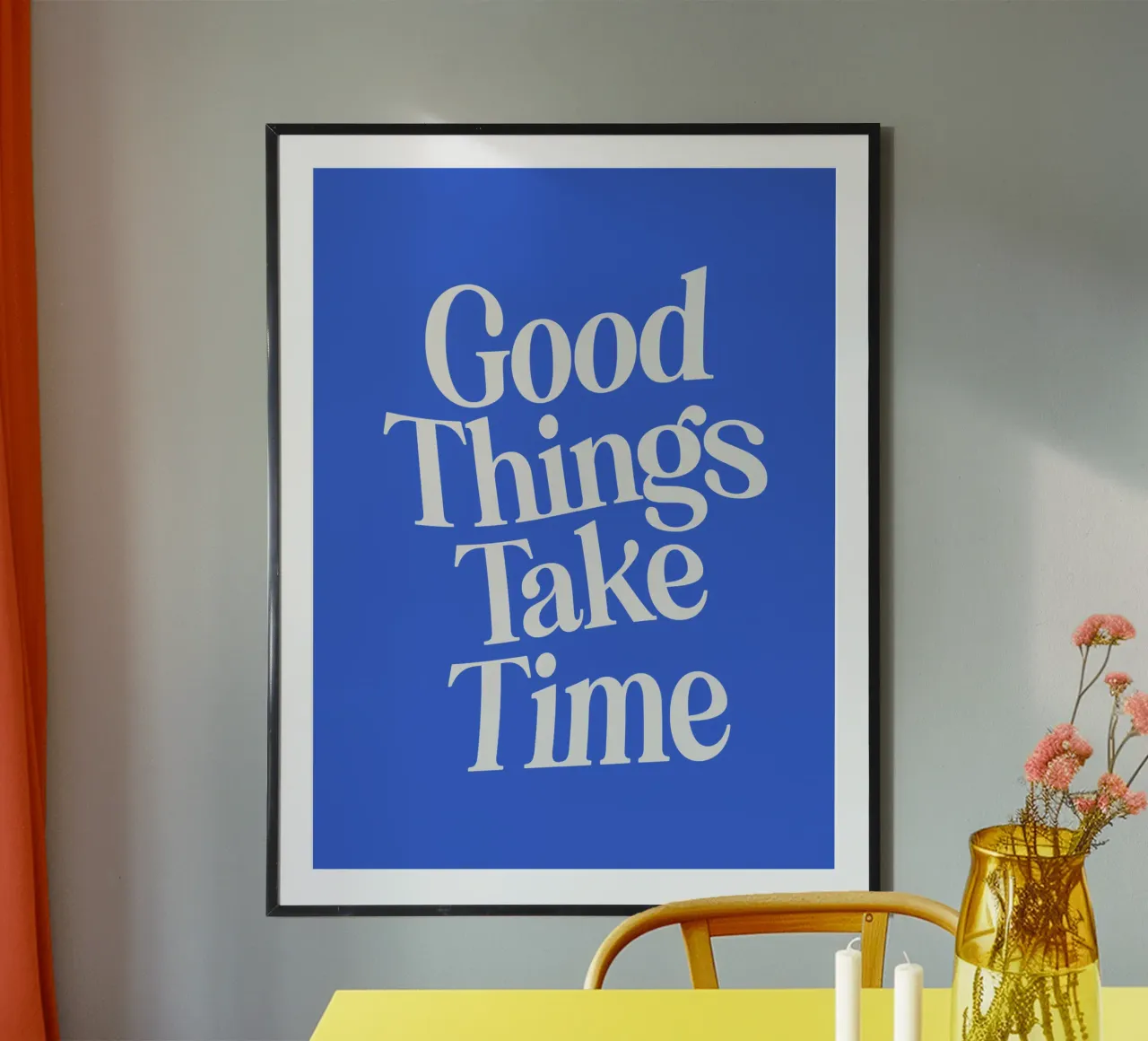 Gut Ding will Weile haben Glücklich Positiv Optimistisch Typografie Hahnemühle von THE MOTIVATED TYPE