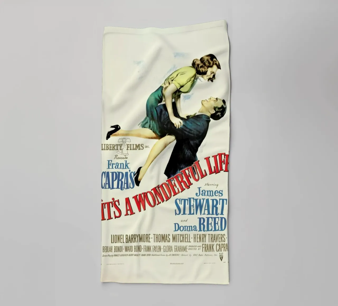 ‘It’s a Wonderful Life’ Retro Movie Poster toalla de baño de Gallery Print and Art Limited