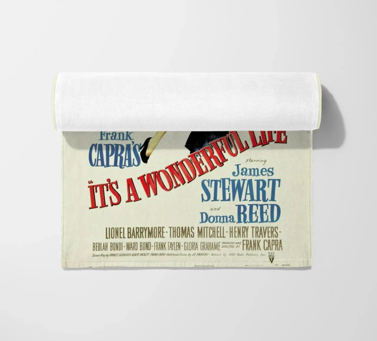 ‘It’s a Wonderful Life’ Retro Movie Poster telo mare da Gallery Print and Art Limited