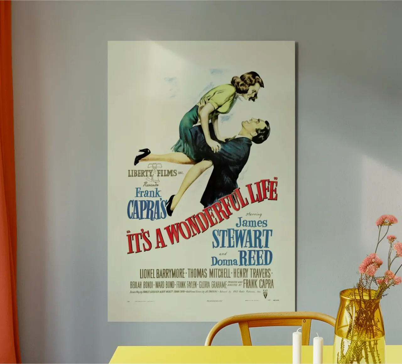 ‘It’s a Wonderful Life’ Retro Movie Poster alluminio dibond da Gallery Print and Art Limited