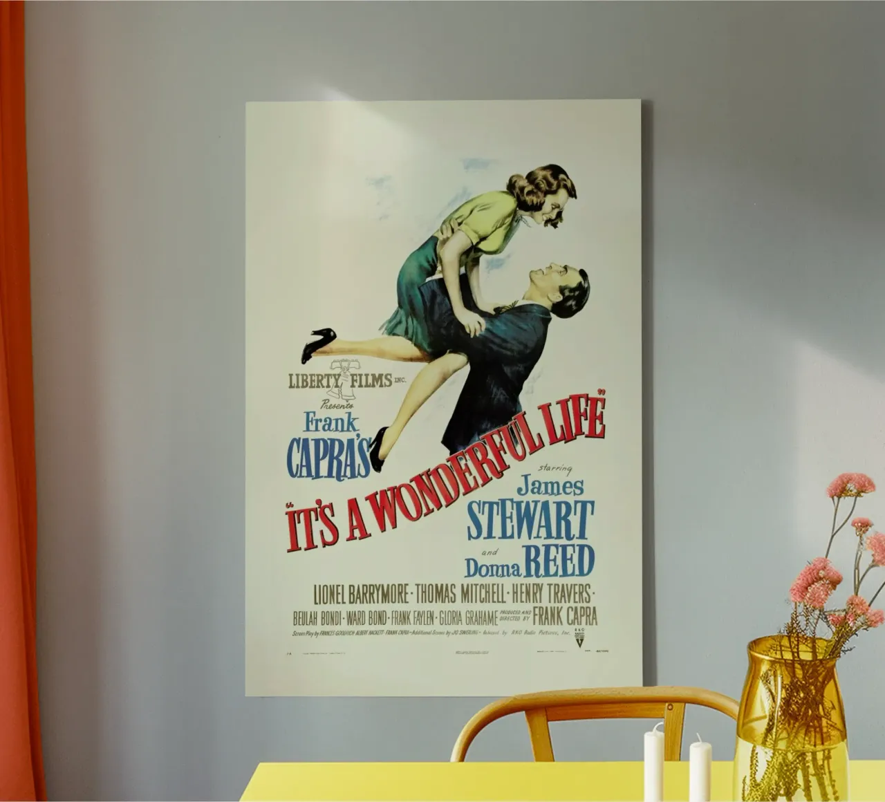 ‘It’s a Wonderful Life’ Retro Movie Poster tela con Cornice a cassetta da Gallery Print and Art Limited