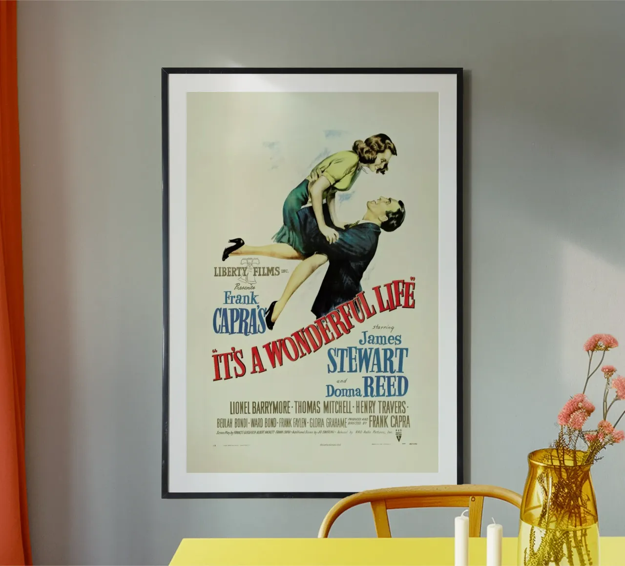 ‘It’s a Wonderful Life’ Retro Movie Poster carta hahnemühle da Gallery Print and Art Limited