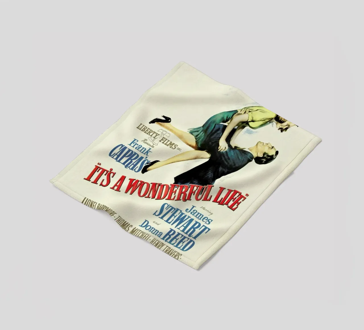 ‘It’s a Wonderful Life’ Retro Movie Poster coperta in pile da Gallery Print and Art Limited