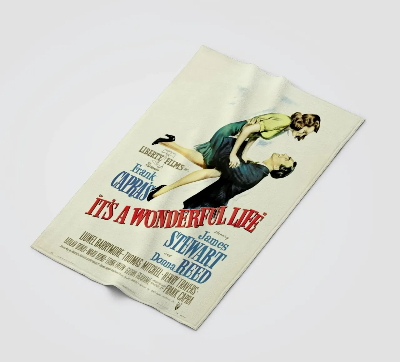 ‘It’s a Wonderful Life’ Retro Movie Poster coperta in pile da Gallery Print and Art Limited