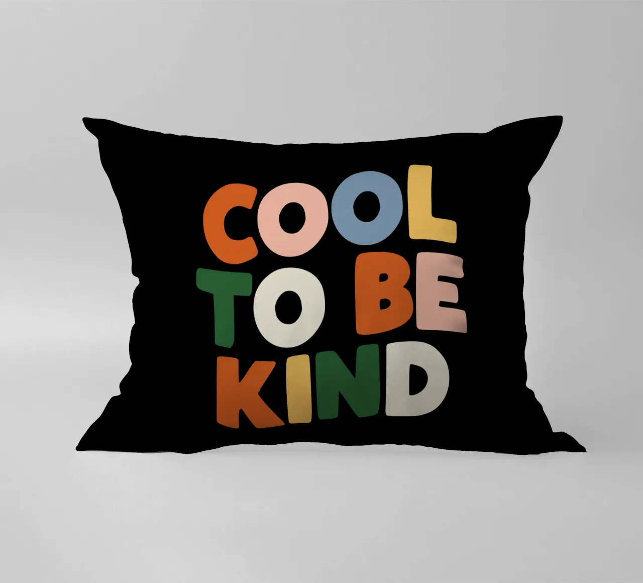 Cool To Be Kind Colourful Bold Kindness Typografie Design cuscino da THE MOTIVATED TYPE