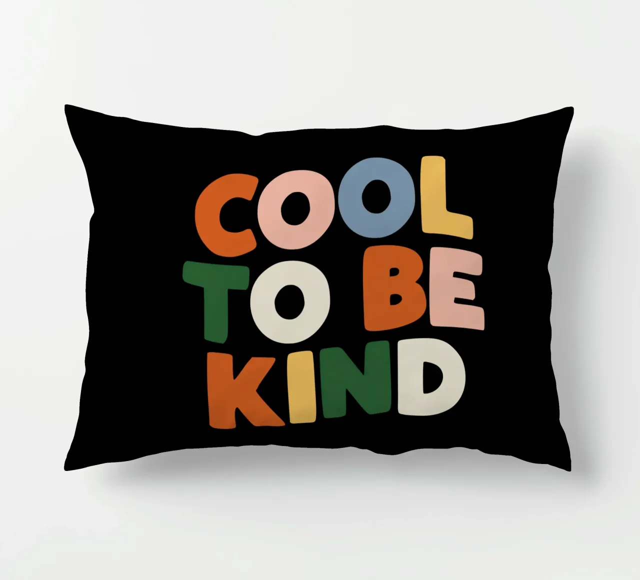 Cool To Be Kind Colourful Bold Kindness Typografie Design cuscino da THE MOTIVATED TYPE