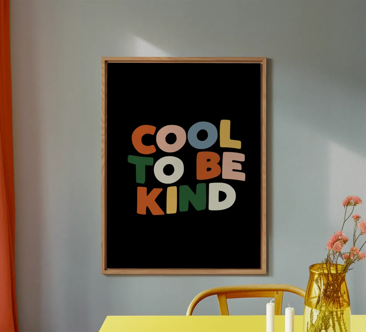 Cool To Be Kind Colourful Bold Kindness Typografie Design alluminio dibond da THE MOTIVATED TYPE