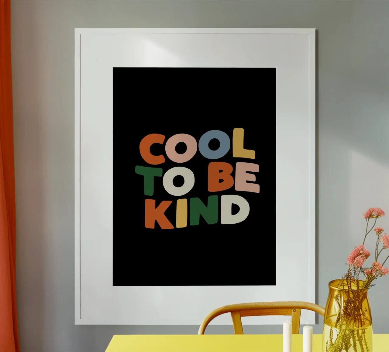 Cool To Be Kind Colourful Bold Kindness Typografie Design carta hahnemühle da THE MOTIVATED TYPE