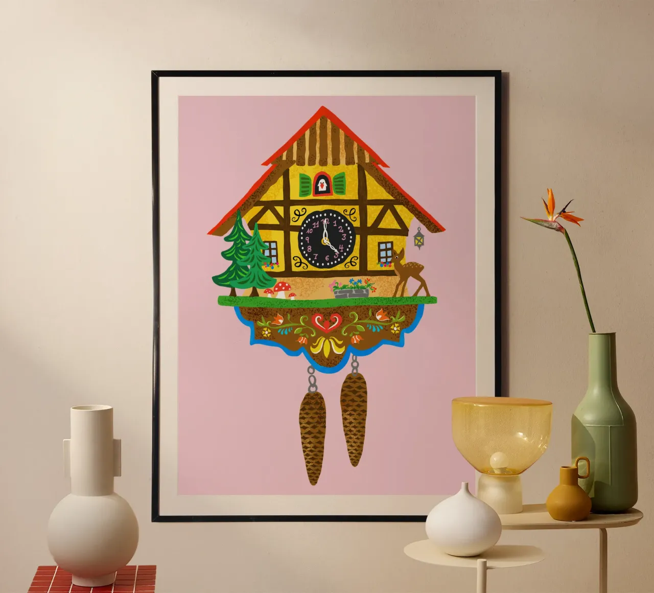 Orologio a cucù souvenir della Foresta Nera poster da DYDesign