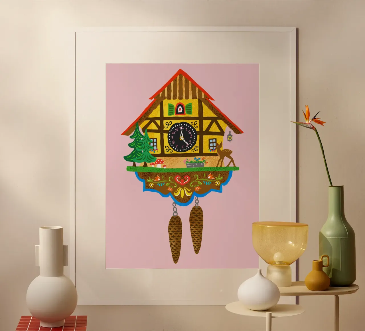 Orologio a cucù souvenir della Foresta Nera poster da DYDesign