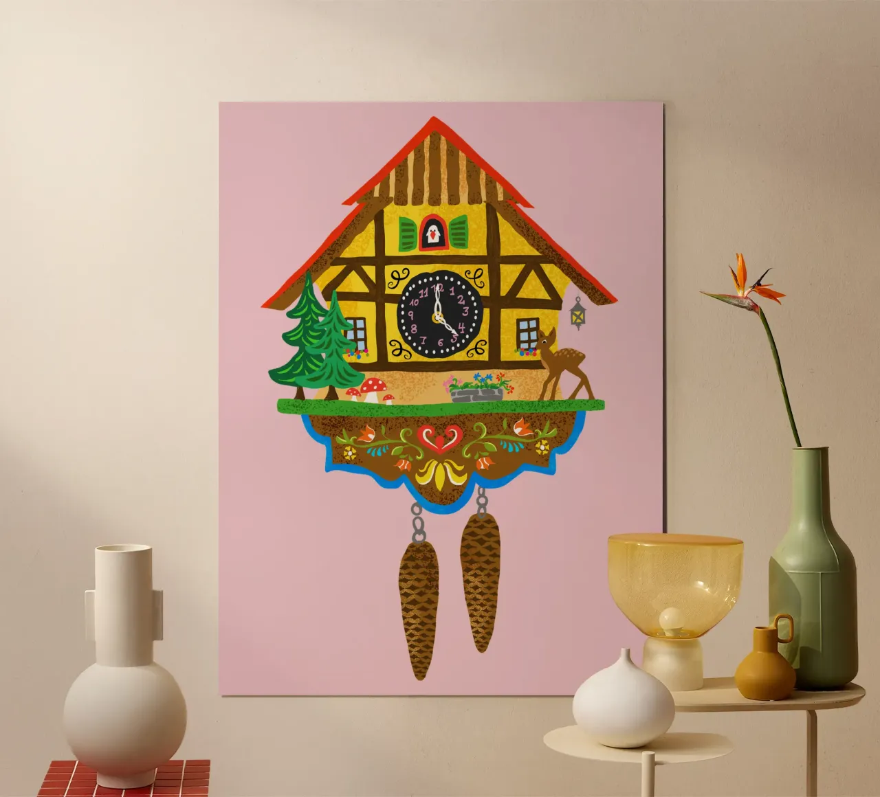 Orologio a cucù souvenir della Foresta Nera poster da DYDesign