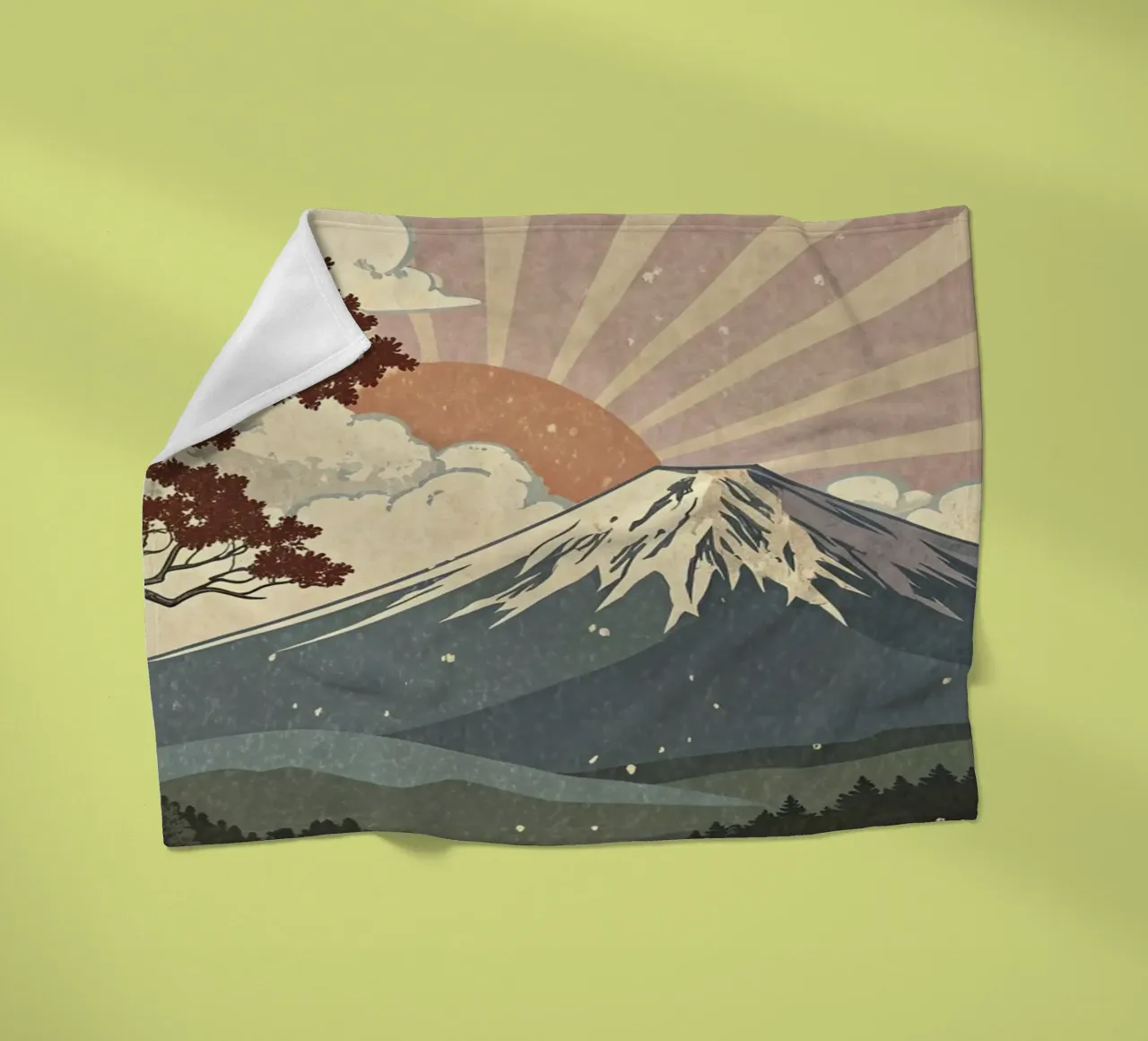 Poster d'epoca del Monte Fuji coperta in pile da 🎁 ARTVI-SHOP