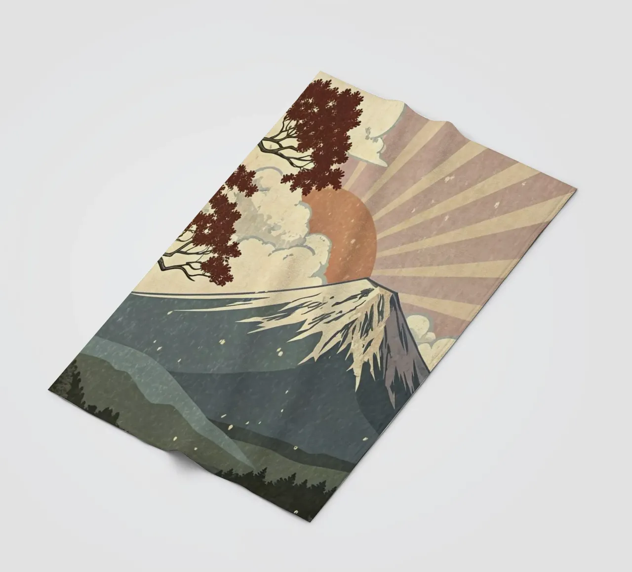 Poster d'epoca del Monte Fuji coperta in pile da 🎁 ARTVI-SHOP