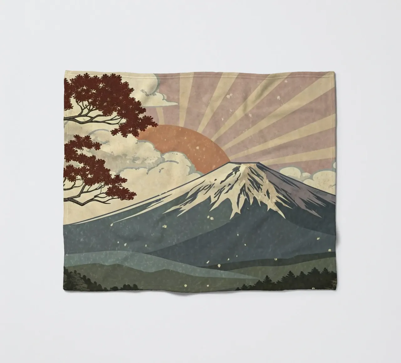 Poster d'epoca del Monte Fuji coperta in pile da 🎁 ARTVI-SHOP