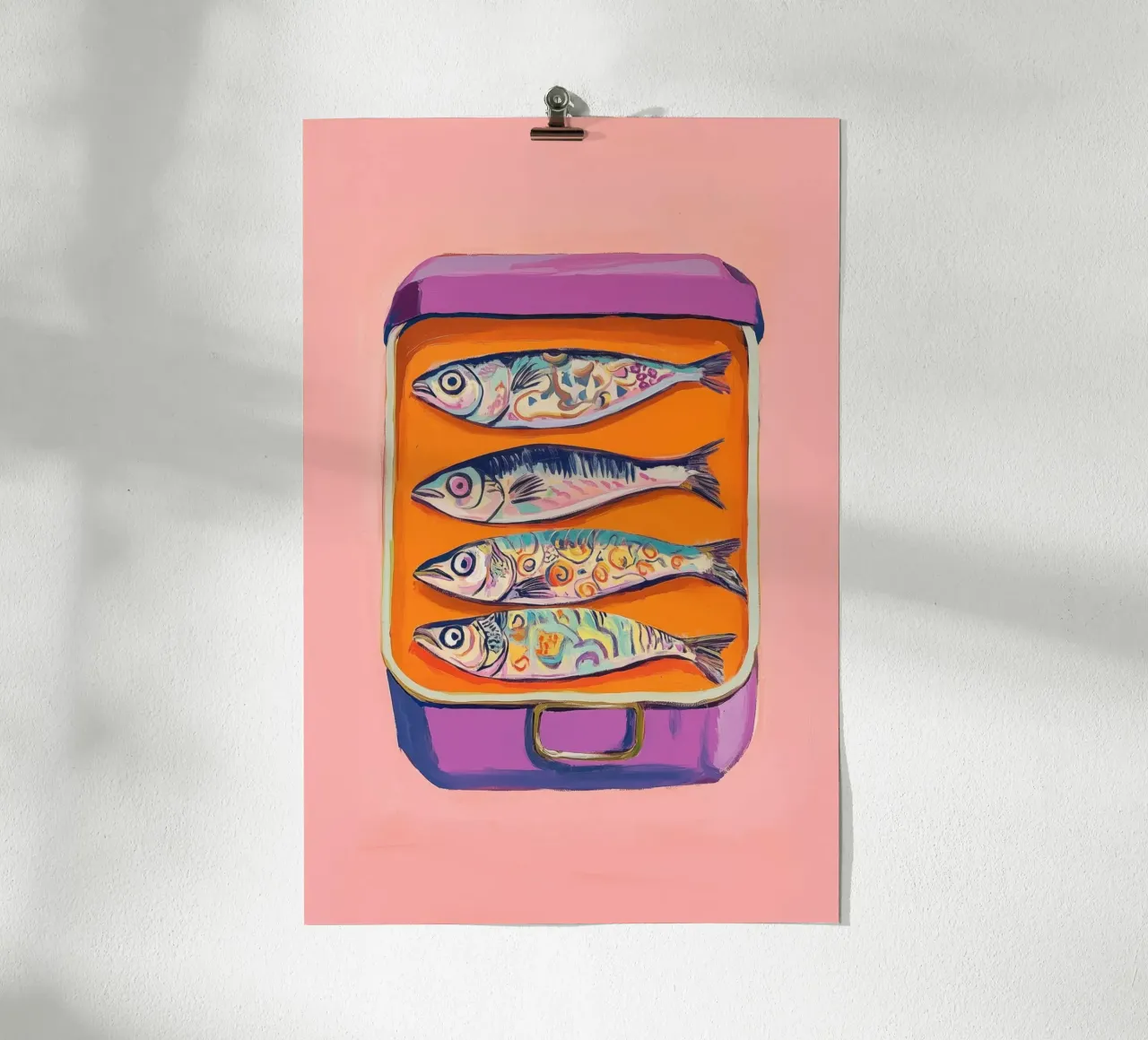 Vibrant Sardine Tin Art hahnemühle by Melloi Art Print