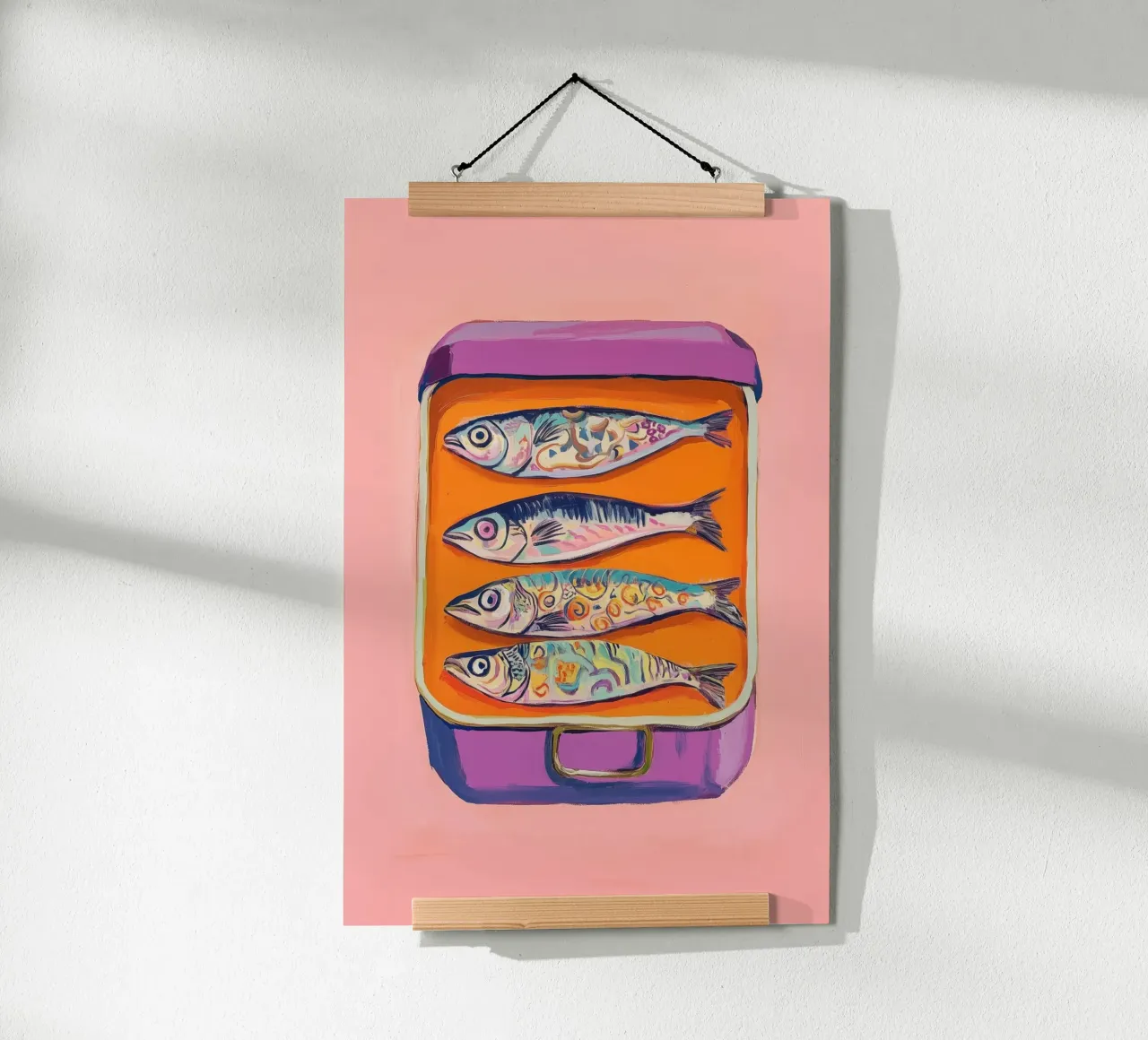 Vibrant Sardine Tin Art hahnemühle by Melloi Art Print