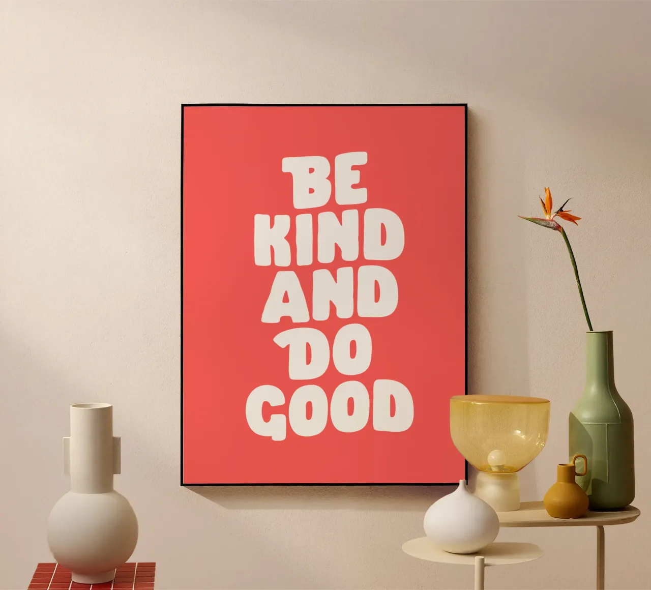 Be Kind and Do Good Design tipografico moderno e minimalista in grassetto plexiglass da THE MOTIVATED TYPE