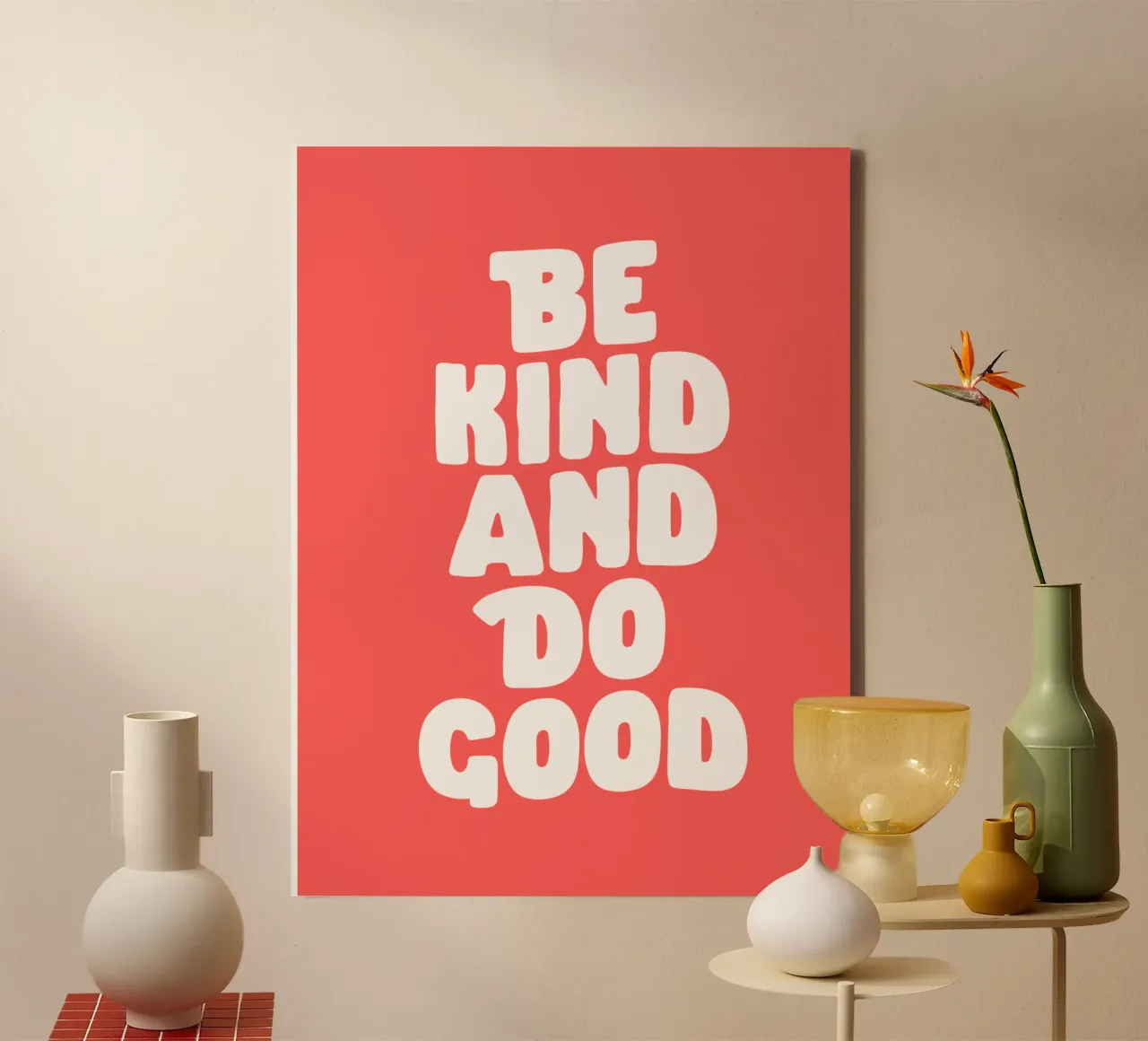 Be Kind and Do Good Bold Modern Minimalist Typography Design canvas by THE MOTIVATED TYPE