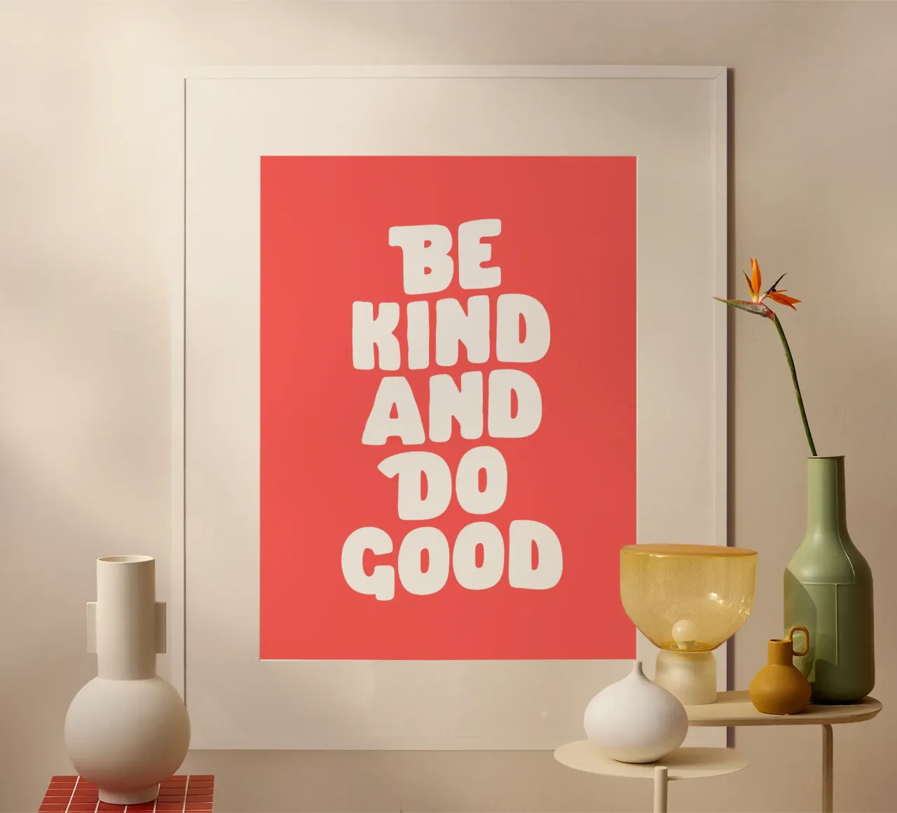 Be Kind and Do Good Design tipografico moderno e minimalista in grassetto carta hahnemühle da THE MOTIVATED TYPE