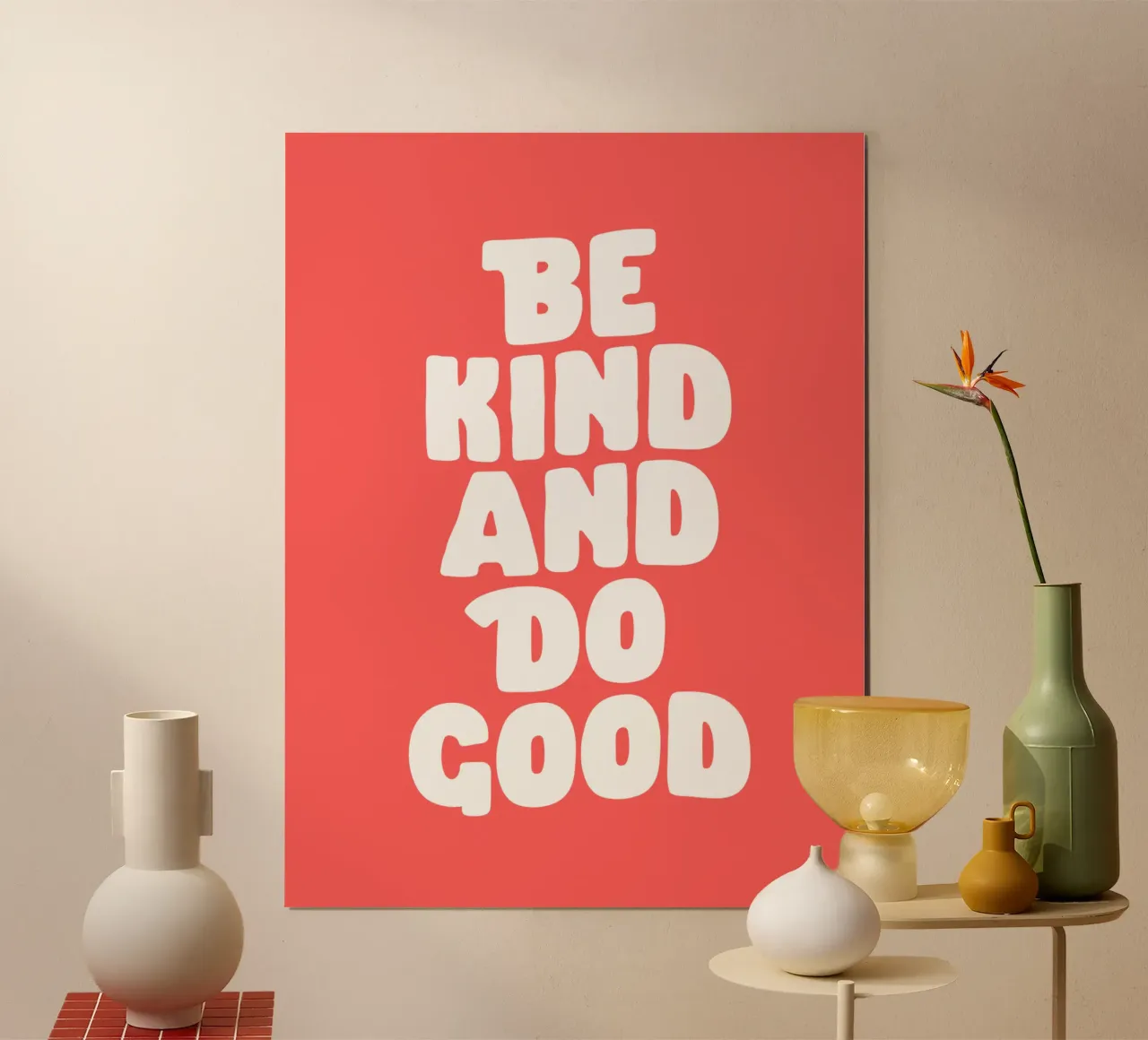 Be Kind and Do Good Design tipografico moderno e minimalista in grassetto carta hahnemühle da THE MOTIVATED TYPE