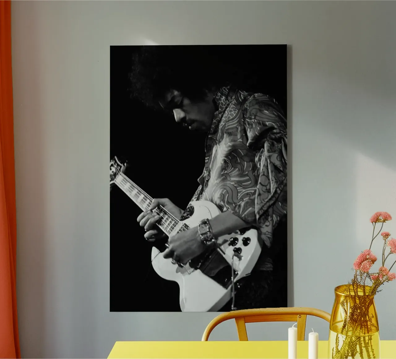 Best guitar player canvas with Floater frame by Alex happy shop