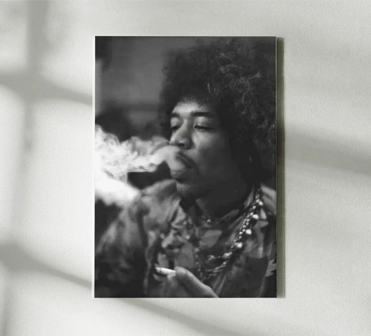 Jimi Enjoy Zigarette Leinwand mit Schattenfugenrahmen von Alex happy shop