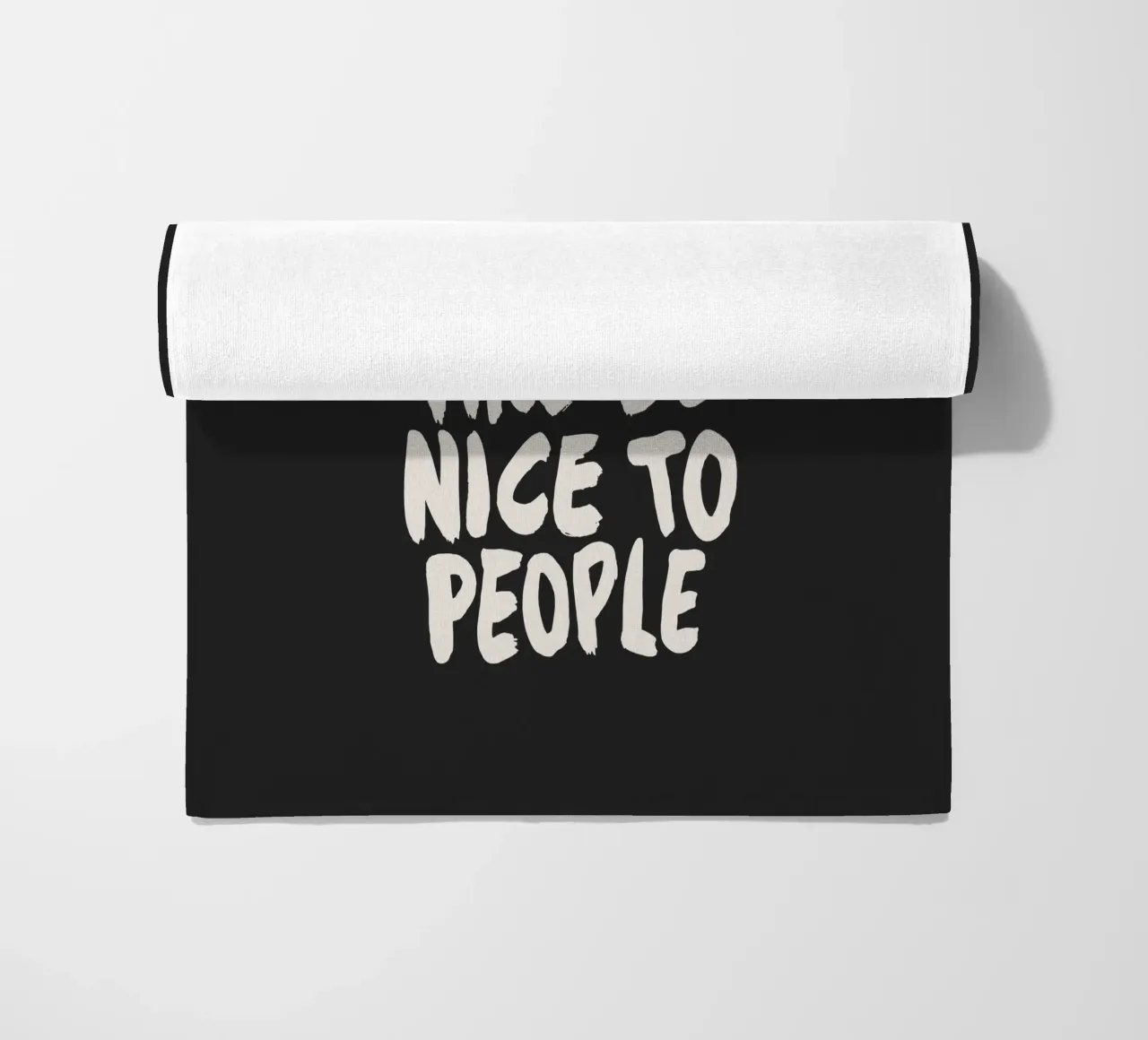 Lavora sodo e sii gentile con le persone Tipografia positiva telo mare da THE MOTIVATED TYPE