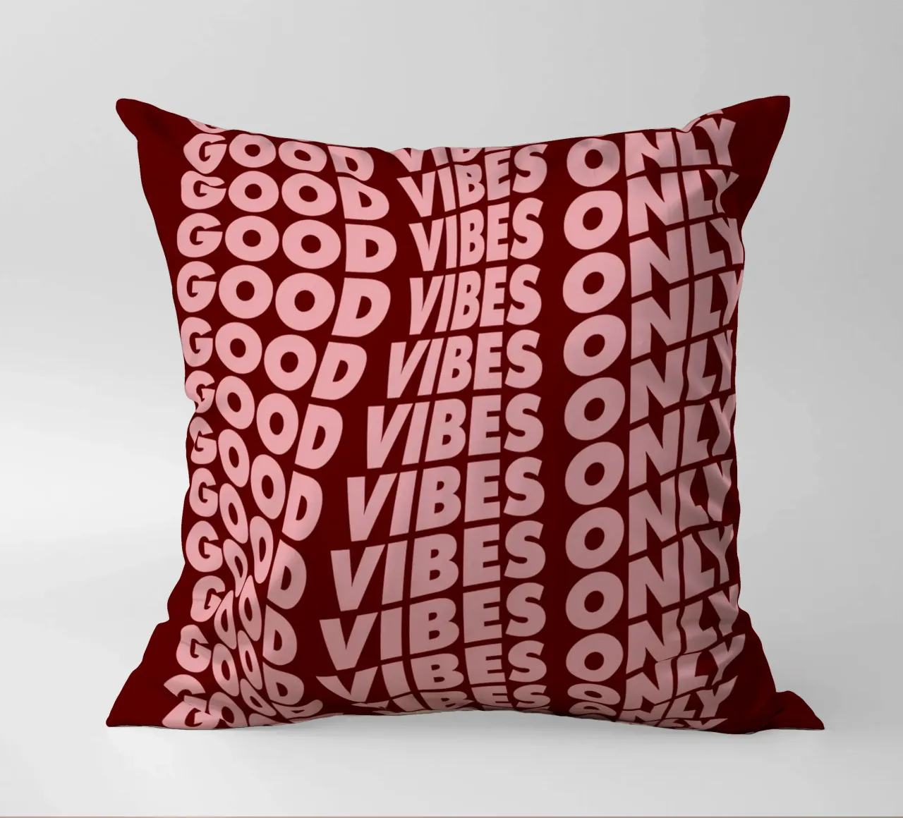 Good Vibes Only Abstract Modern Typografie Design Wall Art decorative cushion by THE MOTIVATED TYPE