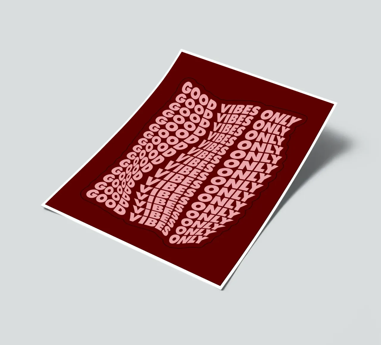 Good Vibes Only Abstract Modern Typografie Design Wall Art sticker sheet by THE MOTIVATED TYPE