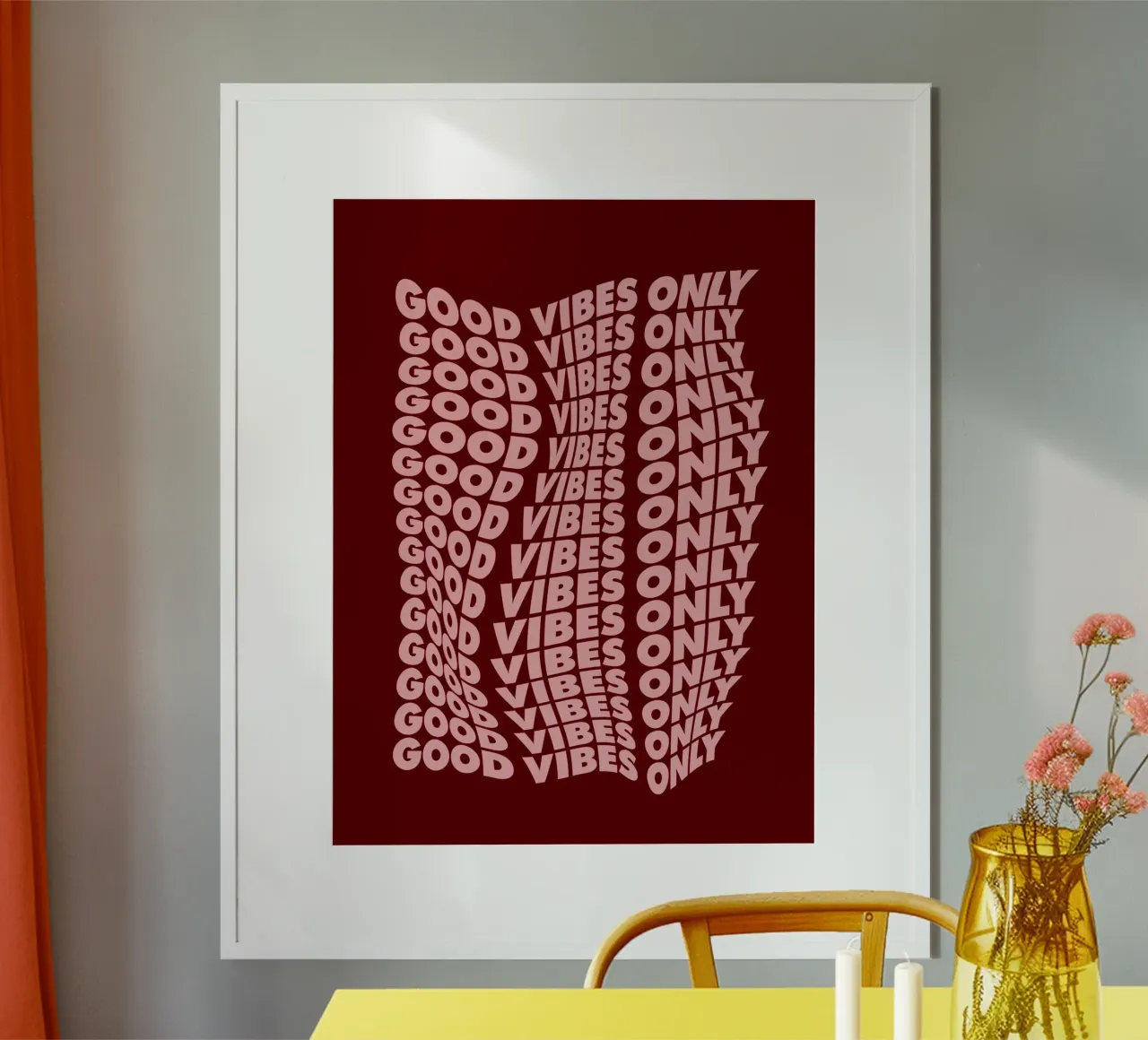 Good Vibes Only Abstract Modern Typografie Design Wall Art poster de THE MOTIVATED TYPE