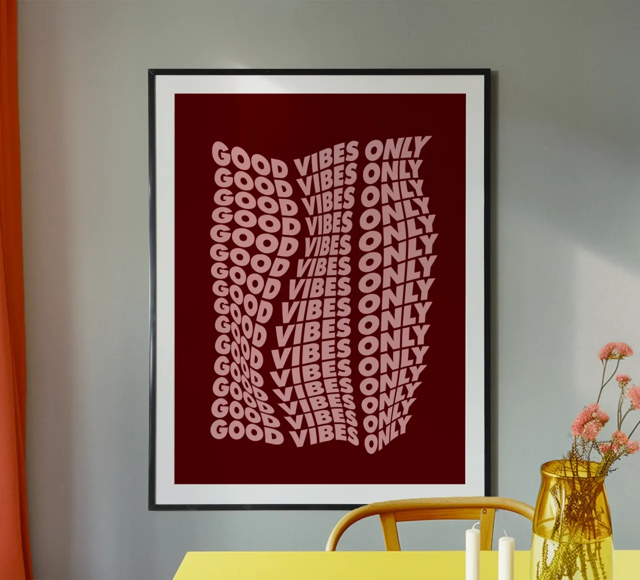 Good Vibes Only Abstract Modern Typografie Design Wall Art poster de THE MOTIVATED TYPE