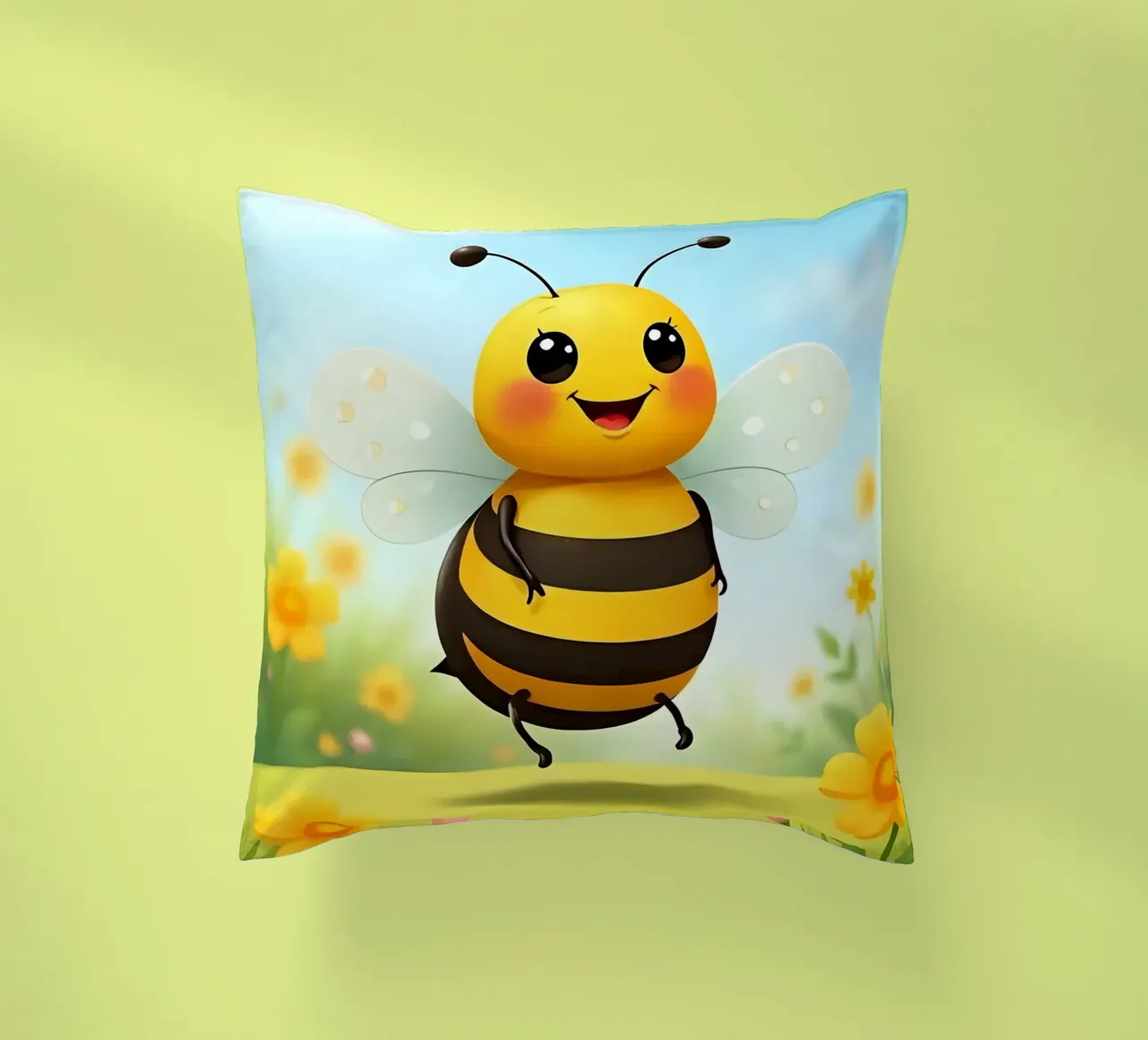 Biene_2 decorative cushion by Tierisch bunt by LK