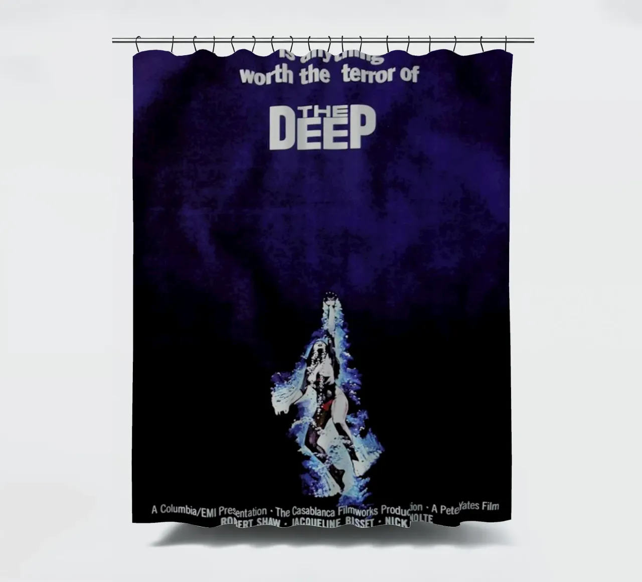 ‘The Deep’ Retro Movie Poster tenda da doccia da Gallery Print and Art Limited